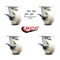 Service Caster 5 Inch Kingpinless Nylon Wheel Swivel Caster Set with Brakes and Swivel Locks SCC-KP30S520-NYR-SLB-BSL-4 - alternate 2
